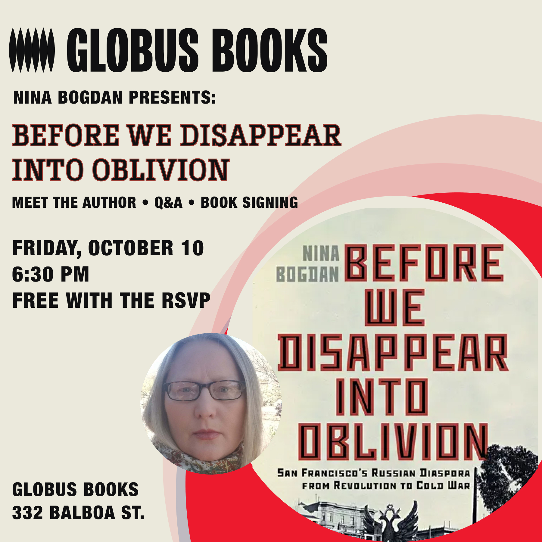 Dr. Nina Bogdan presents: Before We Disappear into Oblivion: San Francisco’s Russian Diaspora from Revolution to Cold War