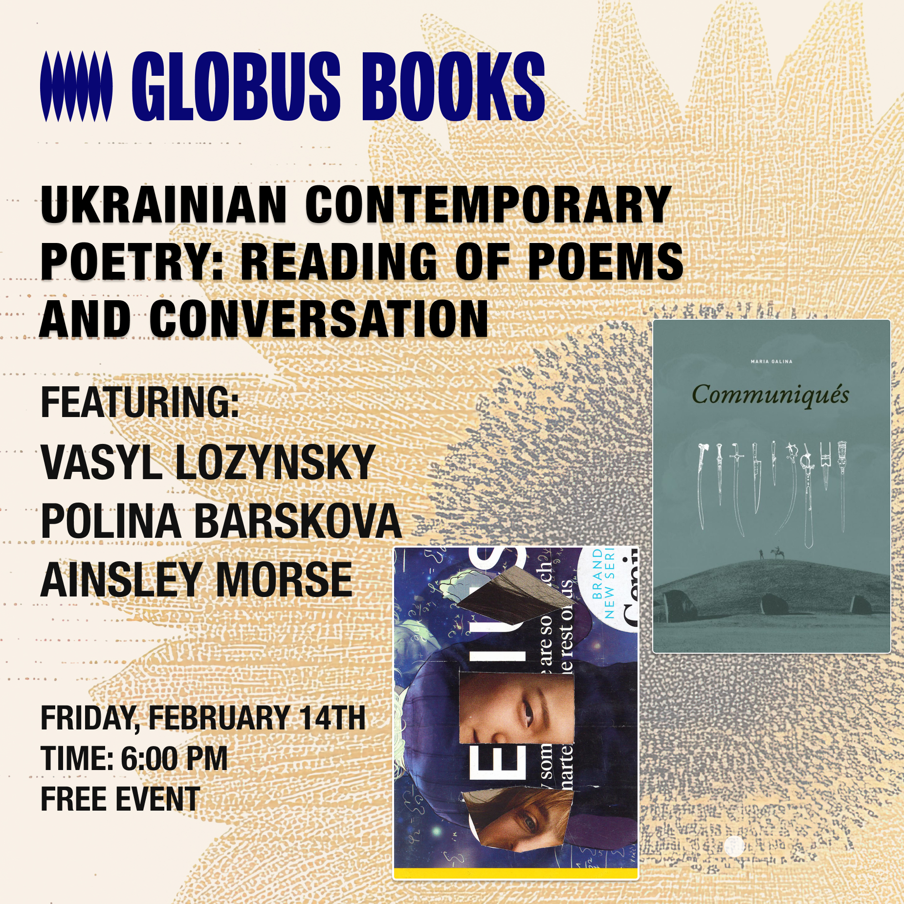  Ukrainian contemporary poetry: Reading of poems and conversation 
